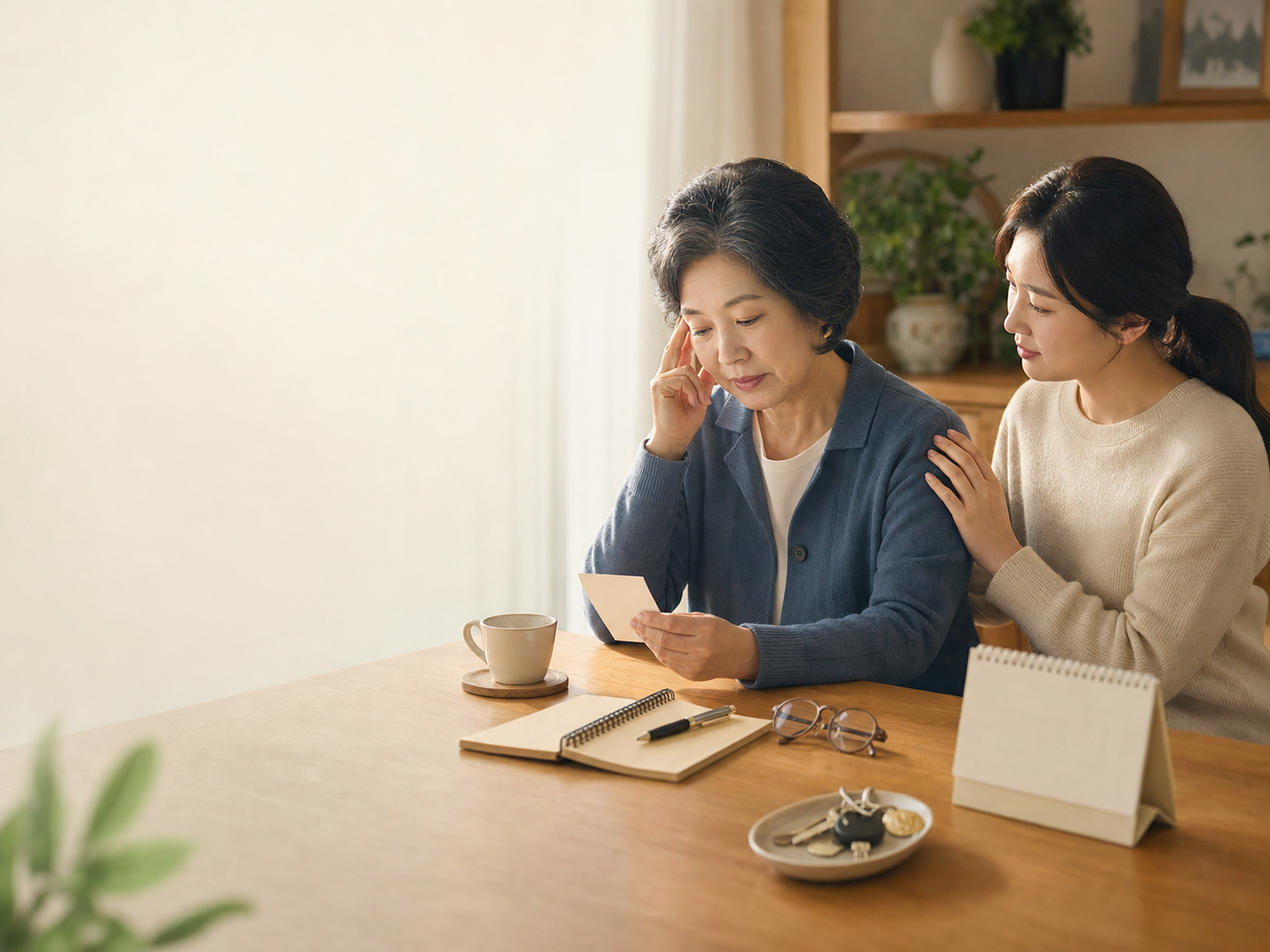 기억과 생활 변화 안내 이미지